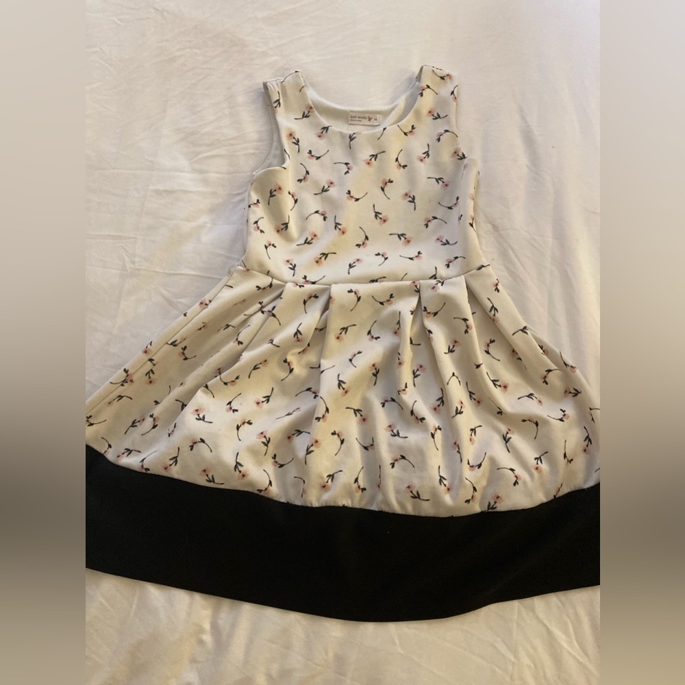 White and black formal dress from knit works